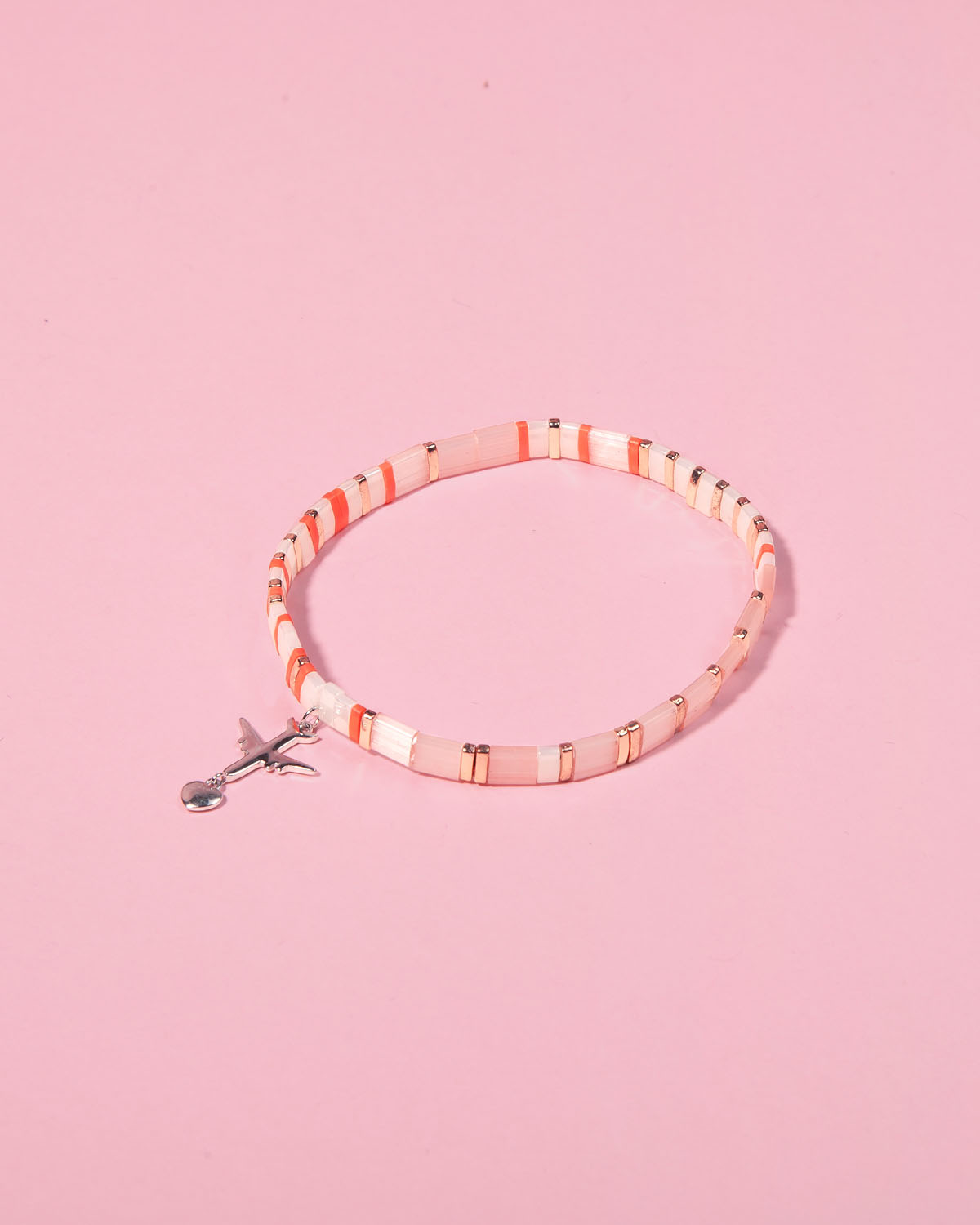 The Airplane Caramel Bracelet in Peach & Lychee from ZOLDI jewels shop