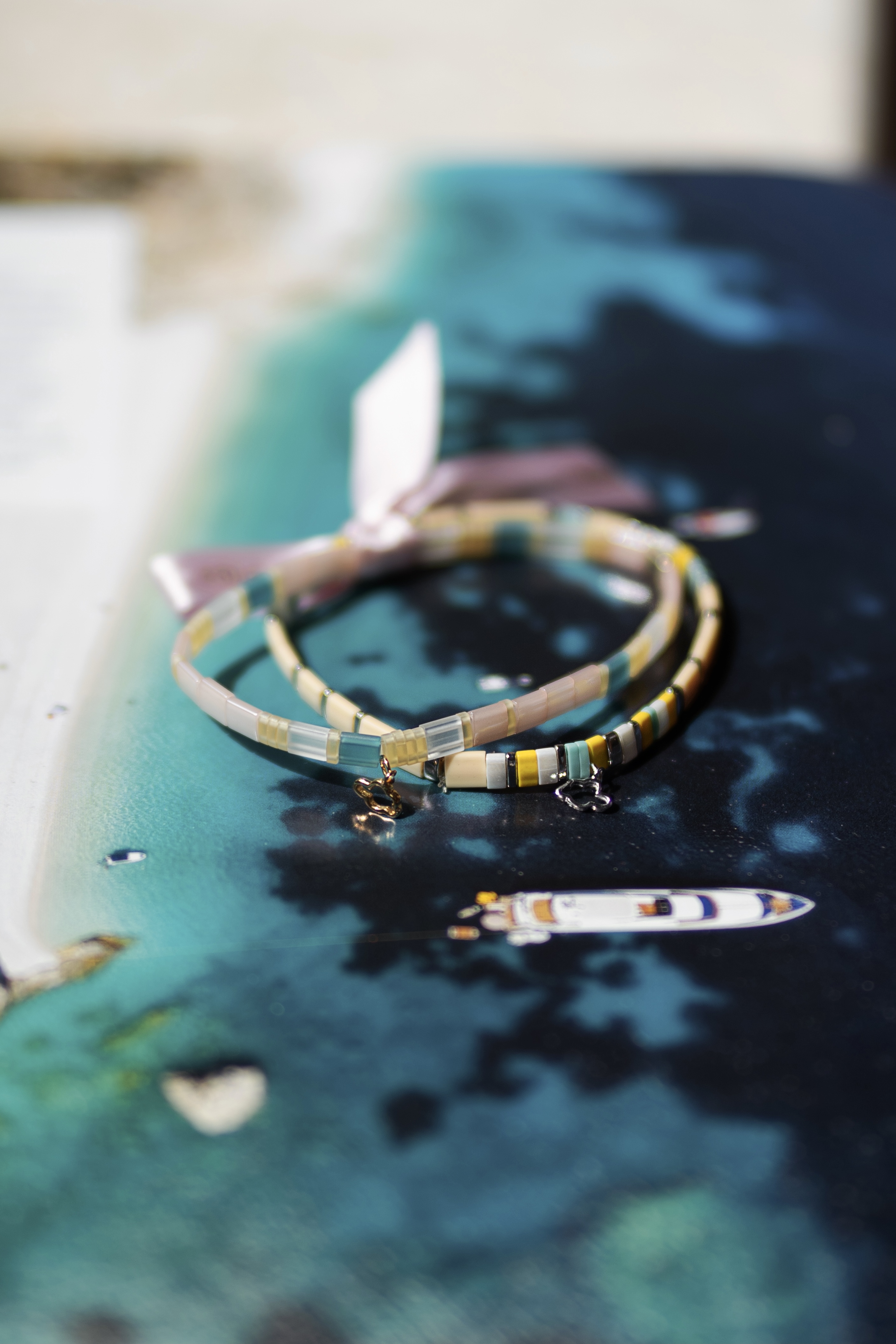 Caramel Bracelets set in Sea Breeze from ZOLDI jewels shop
