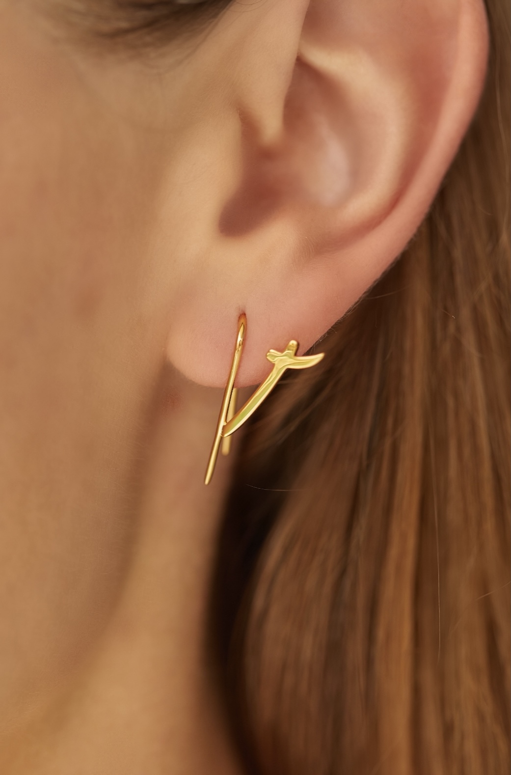 Wear it loud minimalistic &lt;br&gt;gold-plated studs from ZOLDI jewels shop