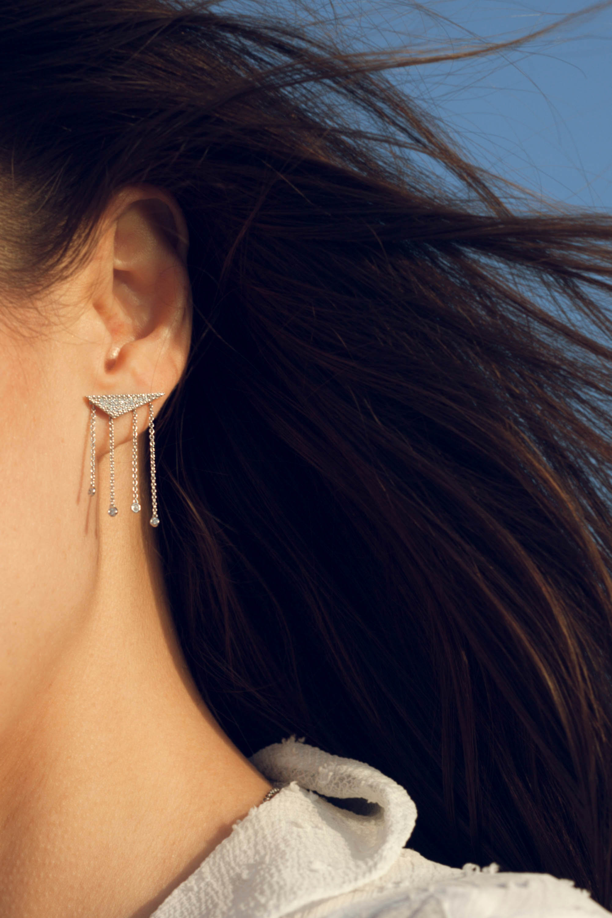Shooting Stars &lt;br&gt;Shiny Earrings with removable chains from ZOLDI jewels shop